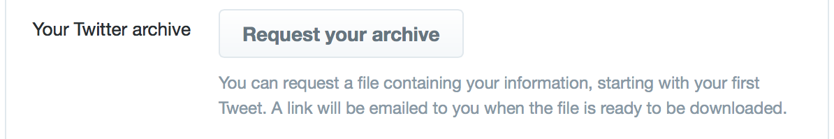 request your archive
