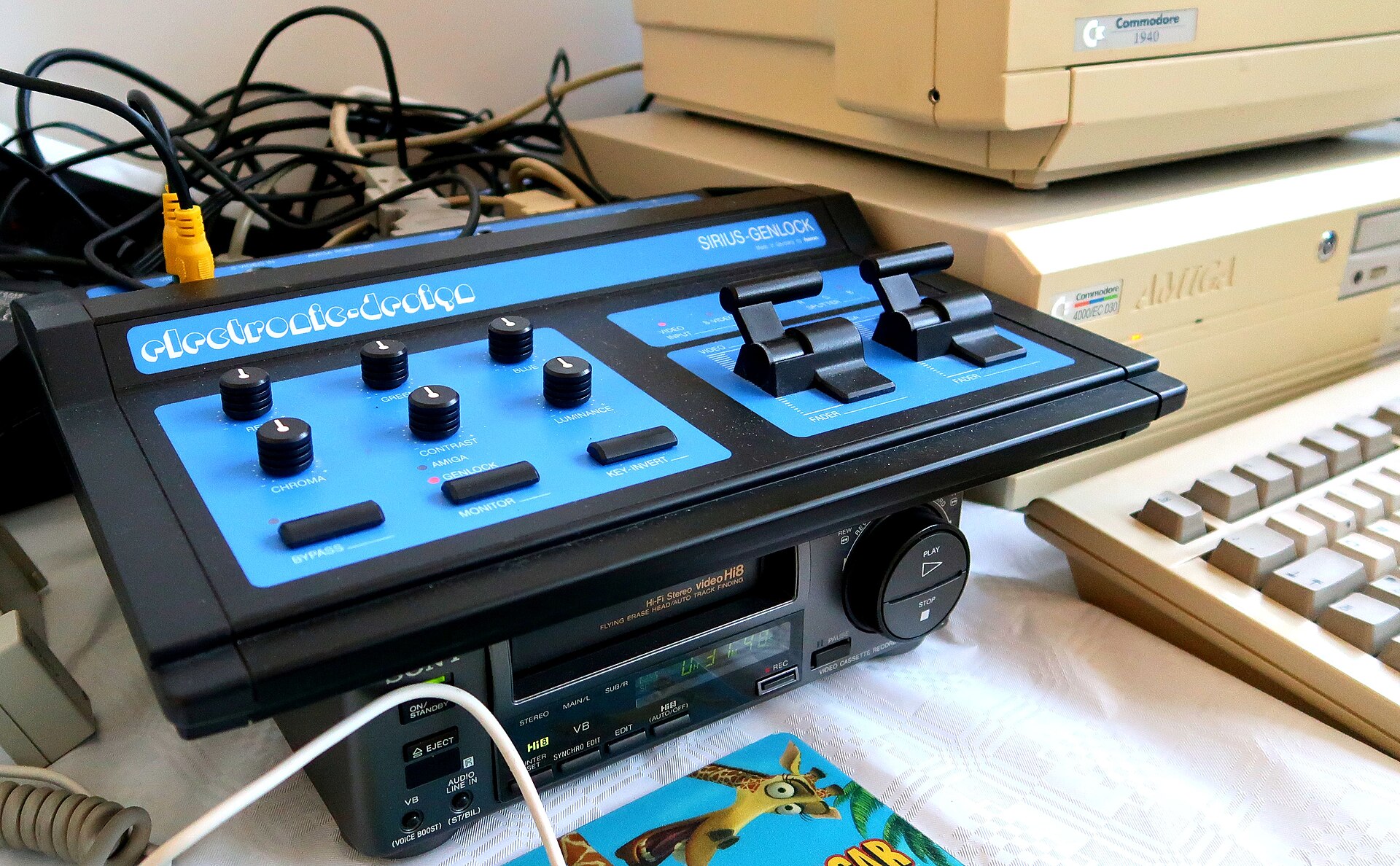 Sirius Genlock video editing peripheral for Amiga computers